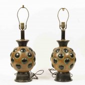 PAIR OF MODERNIST STYLE CERAMI