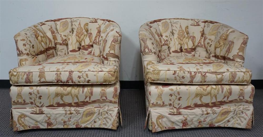 PAIR OF MOGHUL-STYLE-UPHOLSTERED