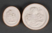 Pair of molded plaster intagli