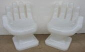 PAIR OF MOLDED PLASTIC HAND-SH