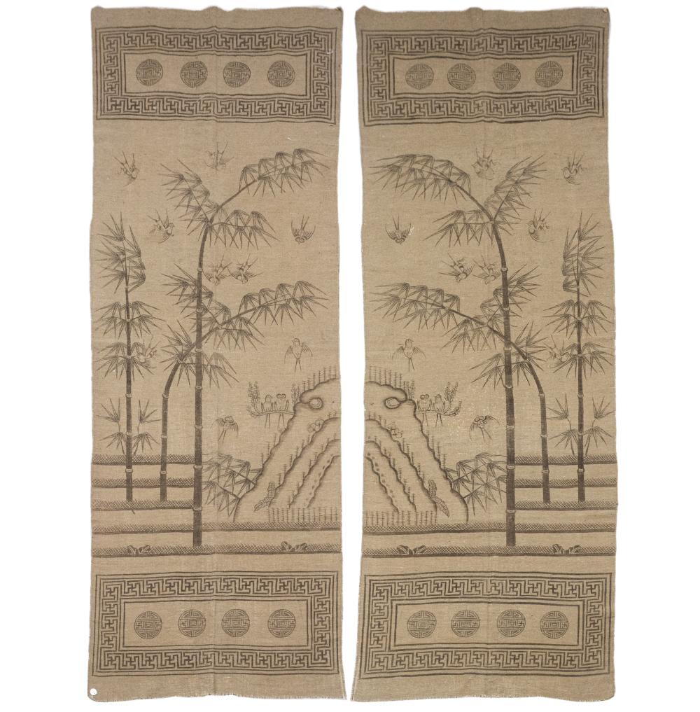 PAIR OF MONGOLIAN PAINTED
