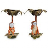 PAIR OF MONKEY CANDLE HOLDERSD
