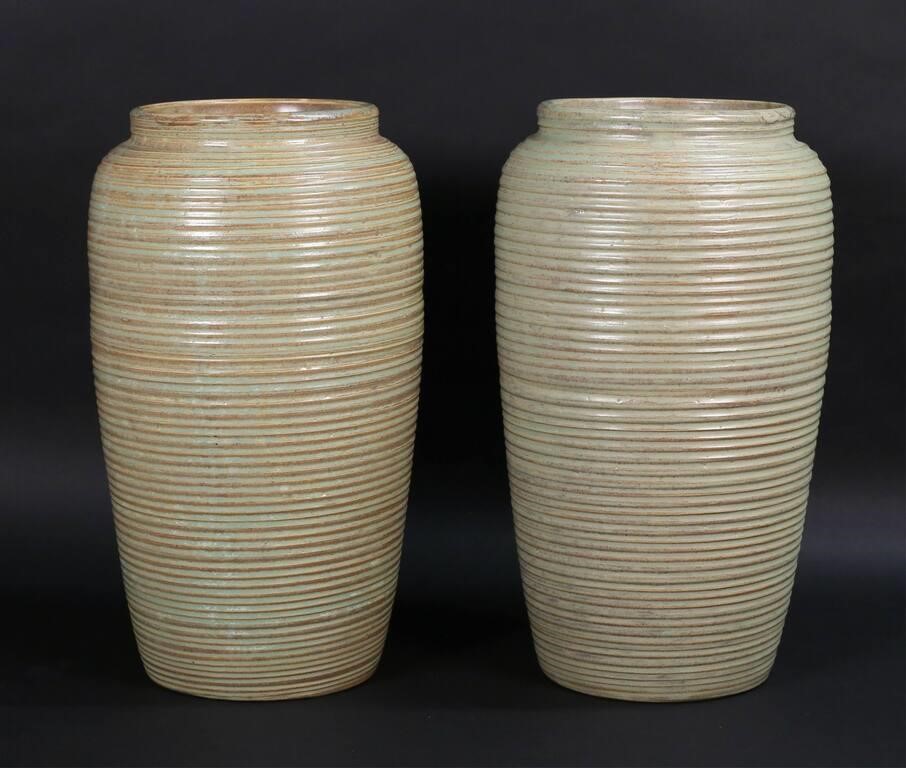 PAIR OF MONMOUTH POTTERY