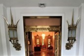 PAIR OF MONUMENTAL BRASS AND B