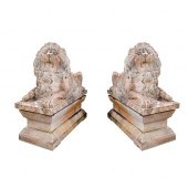 PAIR OF MONUMENTAL ITALIAN MAR