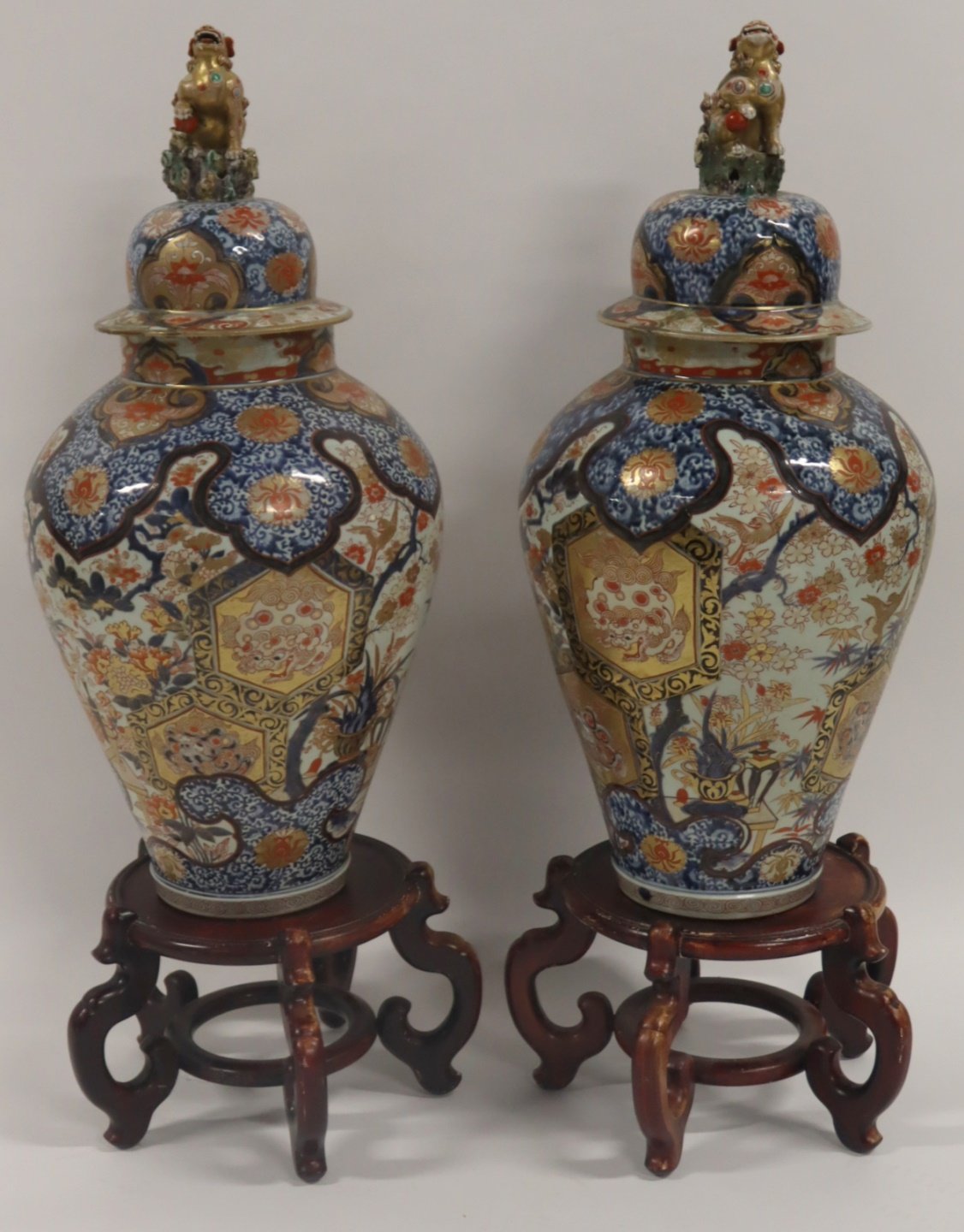 PAIR OF MONUMENTAL JAPANESE
