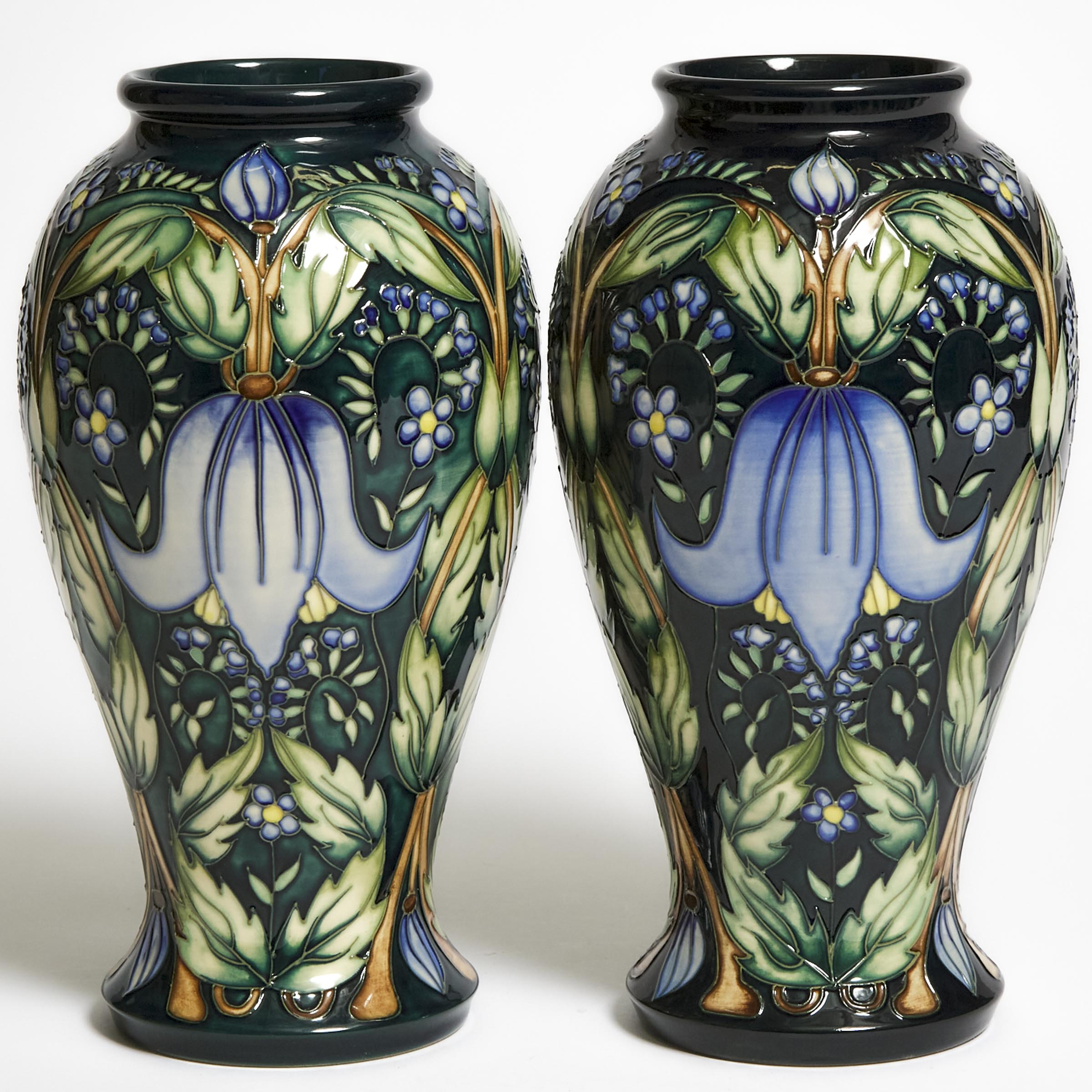 Pair of Moorcroft Alpina Vases,