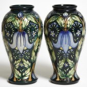 Pair of Moorcroft Alpina Vases