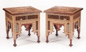 PAIR OF MOORISH BONE INLAID HA