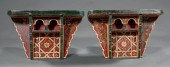 PAIR OF MOORISH-STYLE PAINTED
