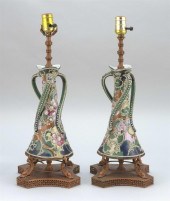 PAIR OF MORIAGE NIPPON PORCELA