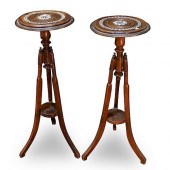 PAIR OF MOROCCAN WOOD INLAID T