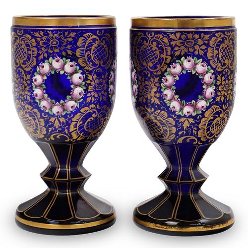 PAIR OF MOSER GLASS