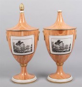 PAIR OF MOTTAHEDEH FAUX BOIS U