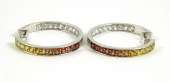 PAIR OF MULTI COLOR SAPPHIRE H