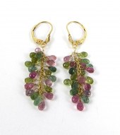 PAIR OF MULTI-COLOR TOURMALINE