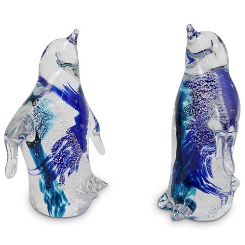 PAIR OF MURANO GLASS