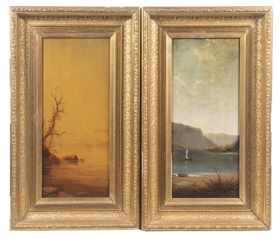 PAIR OF NAIVE SEASONAL PAINTINGS