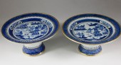 PAIR OF NANKING TAZZE, LATE 18