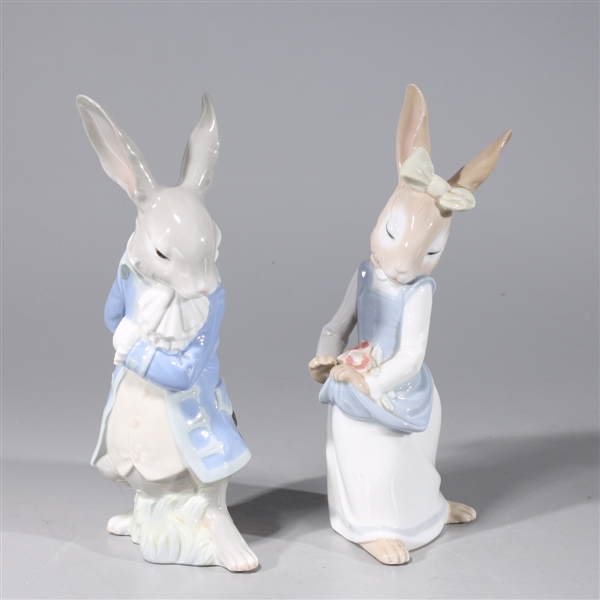 Pair of Nao Porcelain rabbit