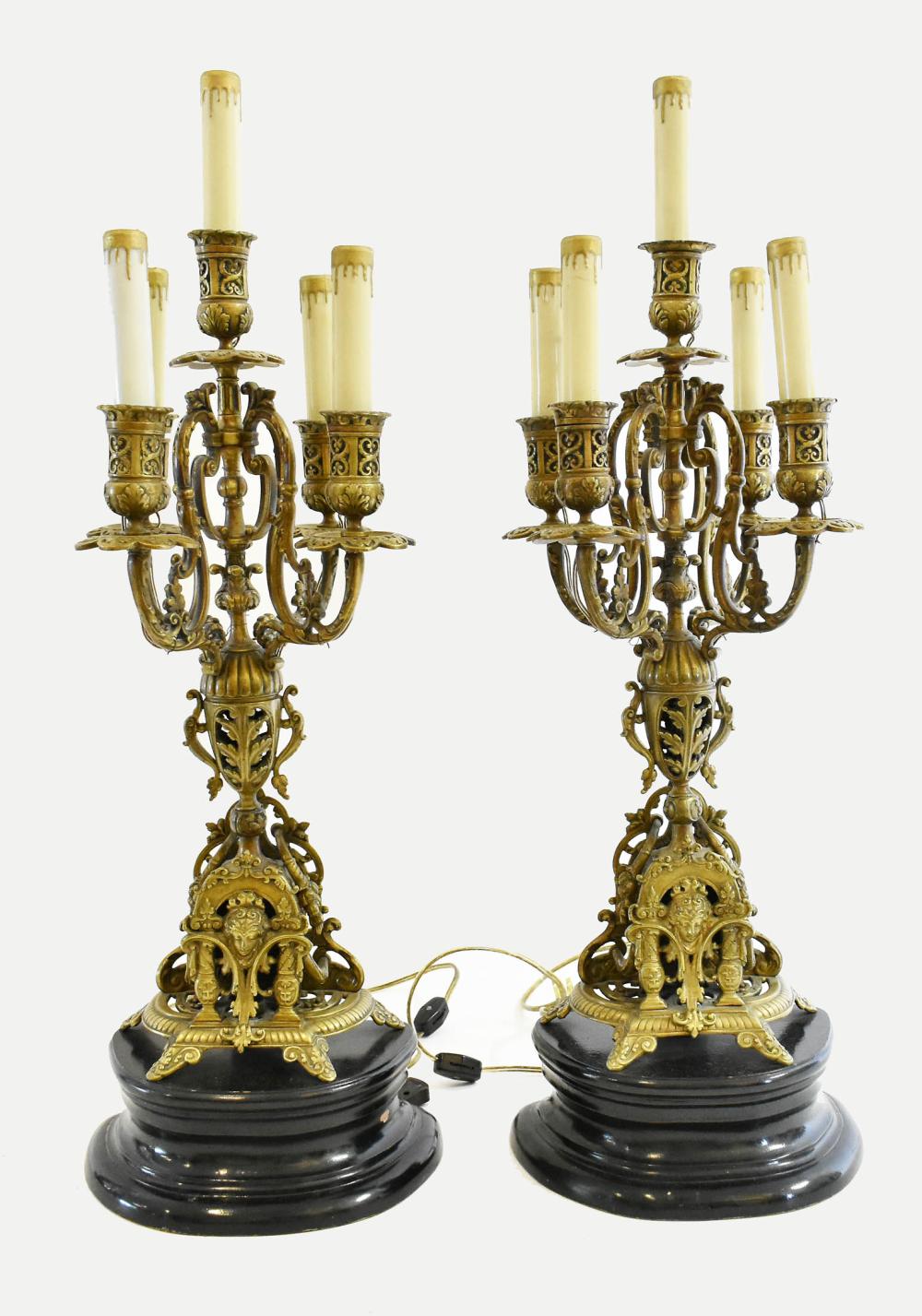 PAIR OF NAPOLEAN III GILT BRONZE