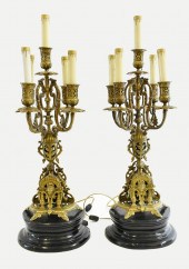 PAIR OF NAPOLEAN III GILT BRON