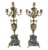PAIR OF NAPOLEON III BRONZE &