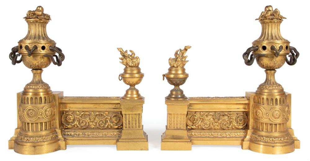 PAIR OF NAPOLEON III GILT BRONZE