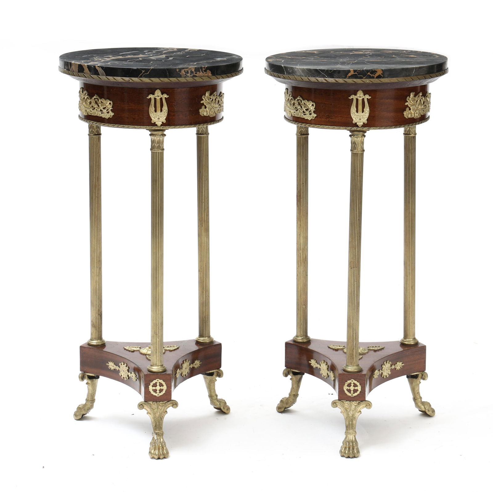 PAIR OF NAPOLEON III MARBLE AND