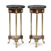 PAIR OF NAPOLEON III MARBLE AN