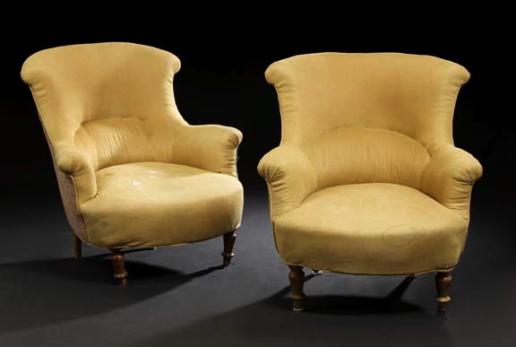 Pair of Napoleon III Upholstered
