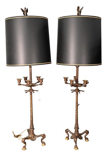 PAIR OF NAPOLEON PATINATED BRONZE