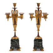 PAIR OF NAPOLEONIC PARCEL GILT