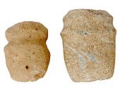 PAIR OF NATIVE AMERICAN STONE