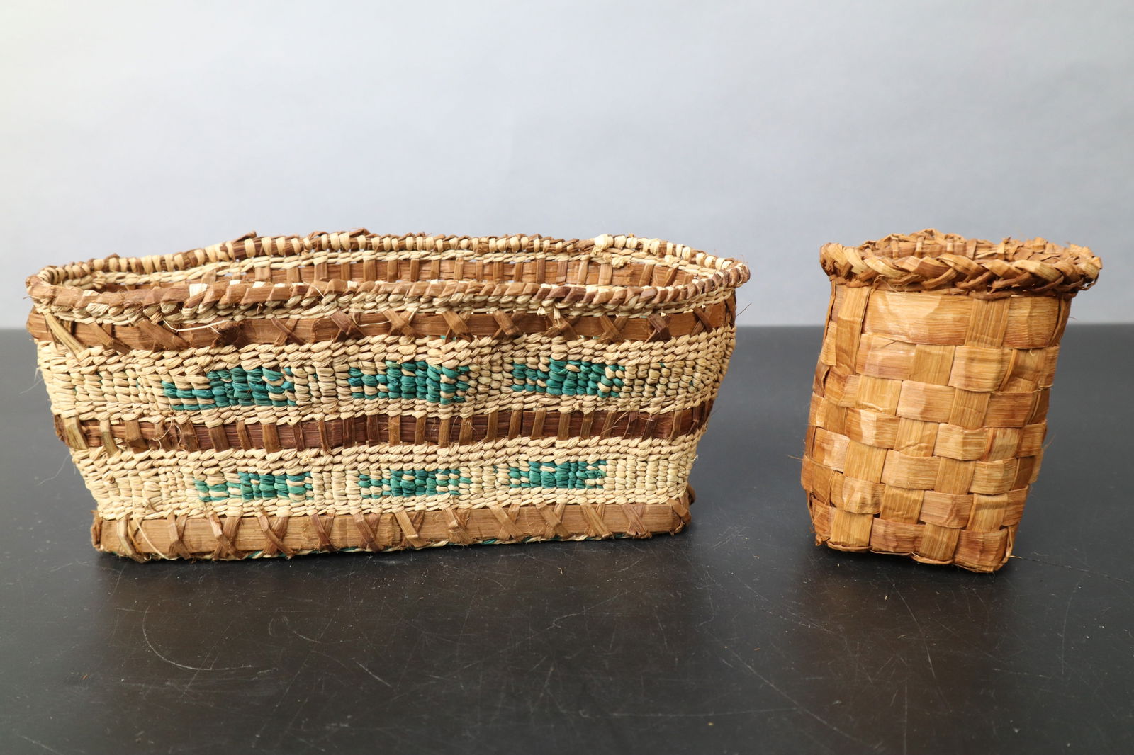 PAIR OF NATIVE AMERICAN STYLE WOVEN