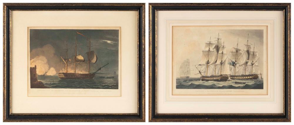 PAIR OF NAVAL PRINTS 19TH CENTURY
