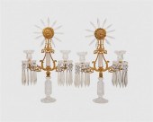 PAIR OF NEO CLASSICAL LYRE AND