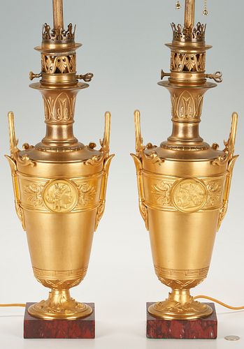 PAIR OF NEO GREC GILT BRONZE