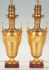 PAIR OF NEO GREC GILT BRONZE C