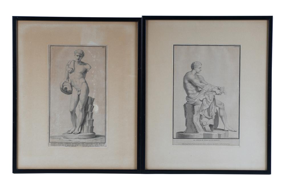 PAIR OF NEOCLASSIC BLACK & WHITE