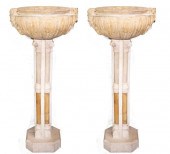 PAIR OF NEOCLASSIC CARVED STON