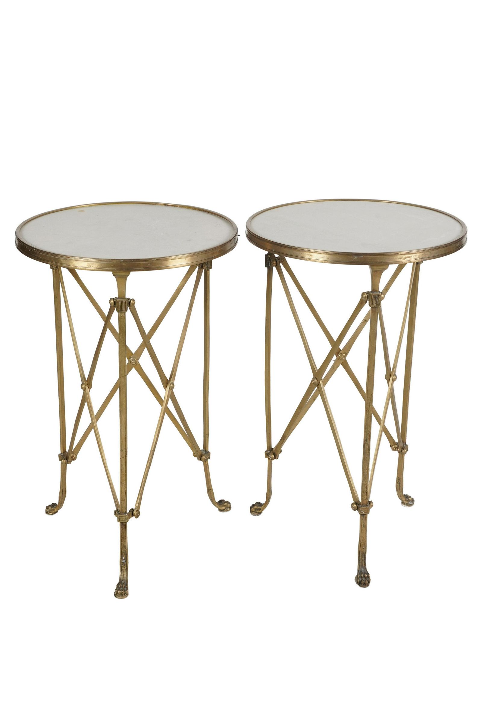 PAIR OF NEOCLASSIC GILT BRONZE SIDE
