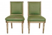 PAIR OF NEOCLASSIC PAINTED & G