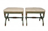 PAIR OF NEOCLASSIC PAINTED & P