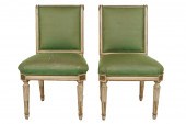 PAIR OF NEOCLASSIC PAINTED & G