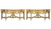 PAIR OF NEOCLASSIC-STYLE GILTW