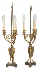PAIR OF NEOCLASSIC URN-FORM TA