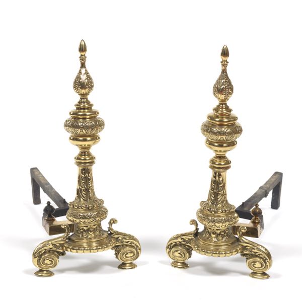 PAIR OF NEOCLASSICAL BRASS