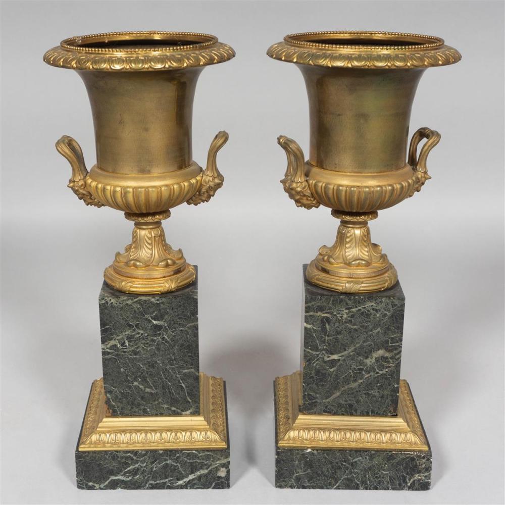 PAIR OF NEOCLASSICAL MARBLE MOUNTED