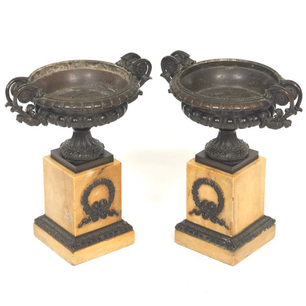 PAIR OF NEOCLASSICAL PATINATED